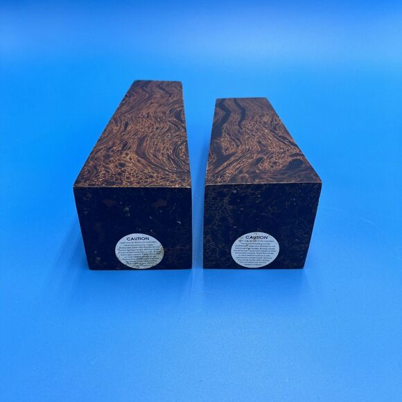 2 Vintage Teak Burl Wood Candle Tea Light Holder Mid Century Modern MCM Boho - Picture 2 of 5